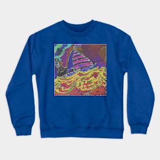 Sea and the nighttime. Crewneck Sweatshirt